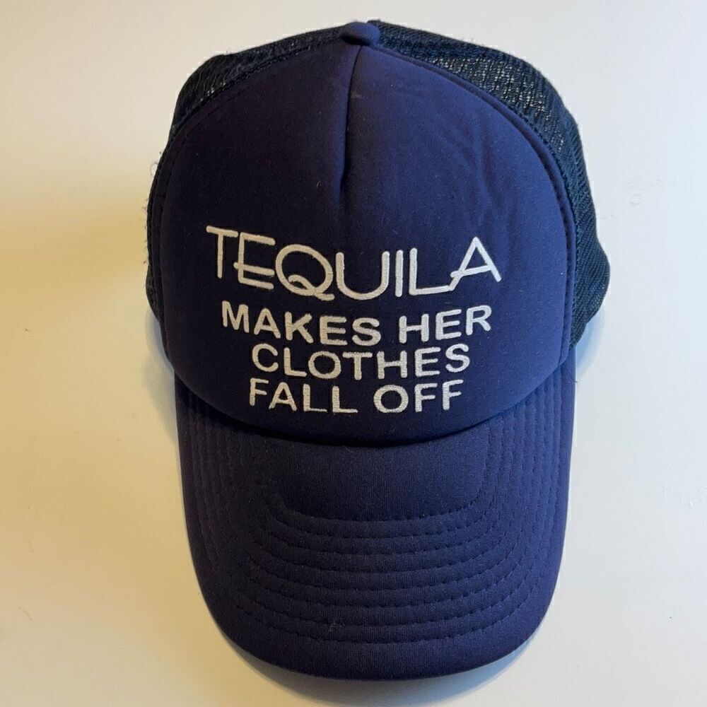 Vintage Tequila Trucker Hat, Navy Blue, One Size - Picture 8 of 8